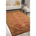 Hand-tufted Jaipur Burgundy Wool Rug