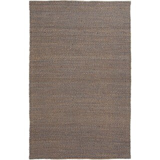 Hand-woven Blue Natural Jute/ Rayon Rug (2'6 x 4')