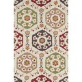 Hand-hooked Fandango Beige/ Multi Rug (3'6 x 5'6)