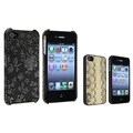 BasAcc Embossed Flower Case/ White Snake Case for Apple iPhone 4/ 4S