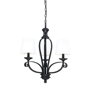 Charleston 3-light Matte Black Chandelier