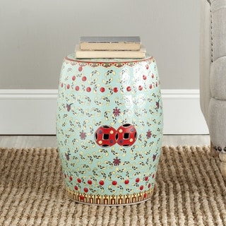 Find Shop Safavieh Paradise Chinese Floral Light Blue Ceramic Garden Stool