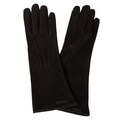 Prada Black Suede Pin-tucked Long Gloves