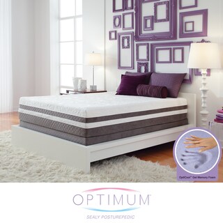 Optimum by Sealy Posturepedic Gel Memory Foam Elation Pillowtop Queen-size Mattress Set