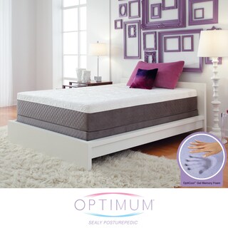 Optimum by Sealy Posturepedic Gel Memory Foam Vibrant Cal King-size Mattress Set