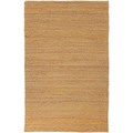Natural Solid Jute/ Cotton Red/ Orange Rug (2'6 x 4')