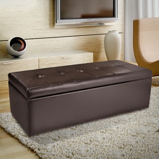 Huge Selection Christopher Knight Home Abigail Brown Leather Storage Ottoman