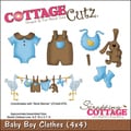 CottageCutz Die 4"X4"-Baby Boy Clothes