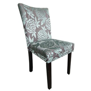 Classic Parson Purple/ Green Damask Dining Chairs (Set of 2)