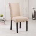 Classic Creamy Beige Parson Dining Chairs (Set of 2)