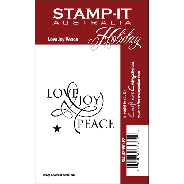 StampIt Holiday EZMount Cling Stamp SetLove Joy Peace 14975763