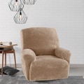 Stretch Plush Sable Recliner Slipcover