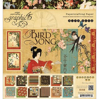Bird Song Double-Sided Paper Pad 8"X8"-24 Sheets - 12 Designs/2 Each
