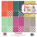 Dots & Stripes 3 Jewels Collection Kit 12"X12"-12 Double-Sided Cardstock Sheets