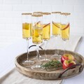 Custom Engraved Contemporary Champagne Flutes (Set of 4)