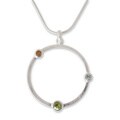 Sterling Silver 'Spring Rainbow' Multi-gemstone Necklace (Thailand)