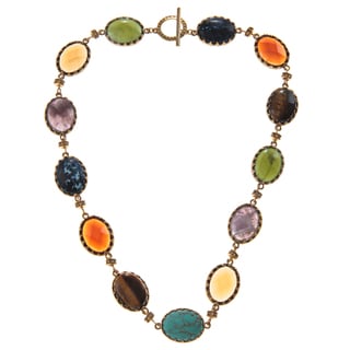 Ralph Lauren Bezel Oval Beads Necklace