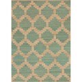 Flat Weave Moroccan Blue Hemp/ Jute Rug (5' x 8')