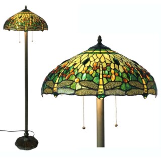 Tiffany Style Dragonfly Floor Lamp