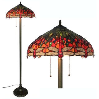 Tiffany Style Dragonfly Floor Lamp