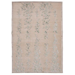 Transitional Ivory/ White Viscose/ Chenille Rug (9' x 12')