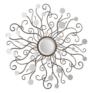 Cleo Swirling Metal Framed Mirror