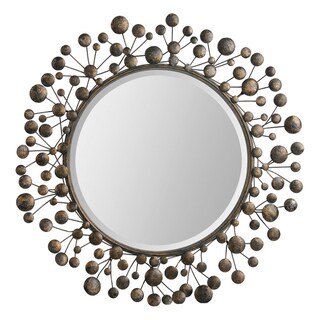 Harvard Bronze Metal Cranberry-framed Mirror