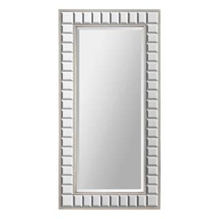 Maggie Glass Cube/ Silver Leaf Metal-framed Mirror