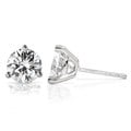 14k Gold Round-cut Moissanite Stud Earrings