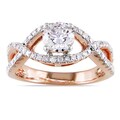 Miadora 14k Rose Gold 3/4ct TDW Diamond Engagement Ring (G-H, SI1-SI2)