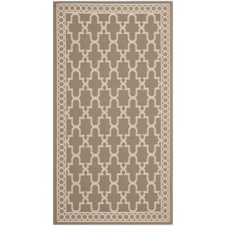 Find Shop Safavieh Dark Beige/ Beige Indoor Outdoor Rug