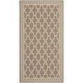 Safavieh Dark Beige/ Beige Indoor Outdoor Rug