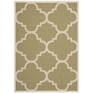 Best Shopping Safavieh Green/ Beige Indoor Outdoor Rug