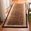 Hand-hooked Chelsea Leopard Brown Wool Rug (3' Round)