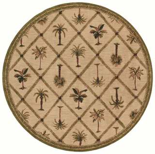 Tommy Bahama Home Rugs Beige Palms Away Transitional Rug (7'4 Round)