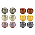 DaVonna Sterling Silver Freshwater Pearl Stud Earrings (9-10 mm)