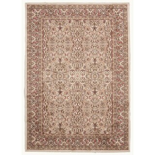 Traditional Beige/ Brown Viscose/ Chenille Rug (2' x 3')