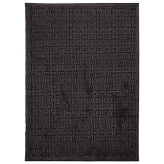 Modern Geometric Viscose/ Chenille Rug (2' x 3')