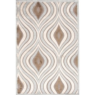 Modern Abstract Viscose/ Chenille Rug (5' x 7'6)