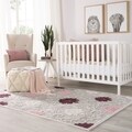 Transitional Pink/ Purple Viscose/ Chenille Rug (2' x 3')