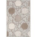 Transitional Floral Blue Viscose/ Chenille Rug (7'6 x 9'6)