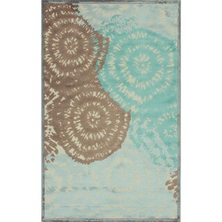 Modern Abstract Viscose/ Chenille Rug (9' x 12')
