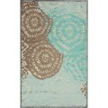 Modern Abstract Viscose/ Chenille Rug (5' x 7'6)