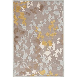 Transitional Gray Viscose/ Chenille Rug (7'6 x 9'6)