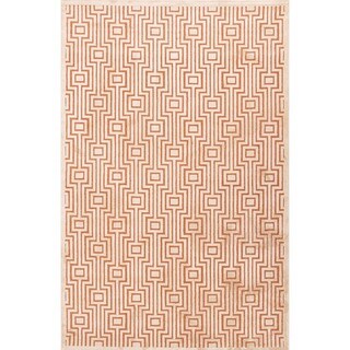 Modern Geometric Viscose/ Chenille Rug (9' x 12')