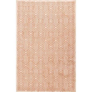 Modern Geometric Viscose/ Chenille Rug (7'6 x 9'6)