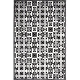 Modern Geometric Viscose/ Chenille Rug (7'6 x 9'6)