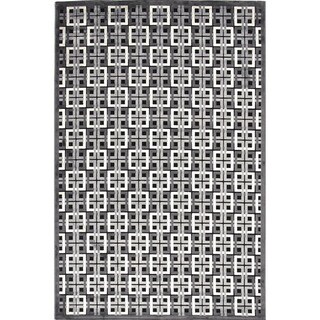 Modern Geometric Viscose/ Chenille Rug (2' x 3')