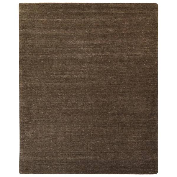 Handloomed Solid Gray Wool Rug (9'6 x 13'6) 14978499 Shopping Great Deals