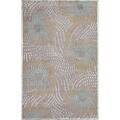 Transitional Abstract Blue Viscose/ Chenille Rug (9' x 12')
